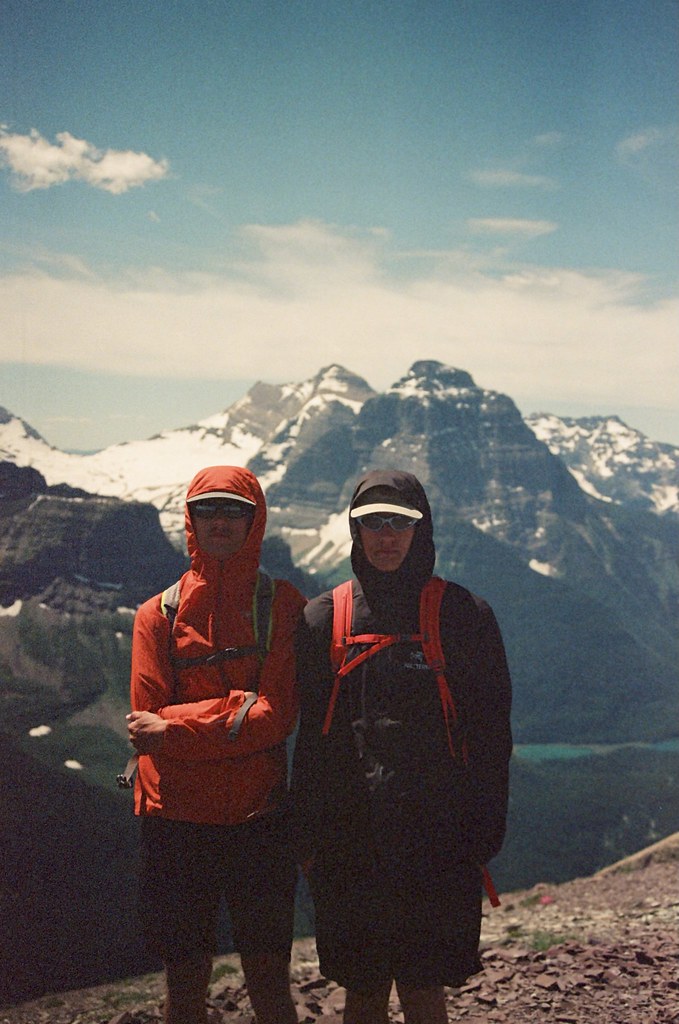 Aaron and his brother hiking on film