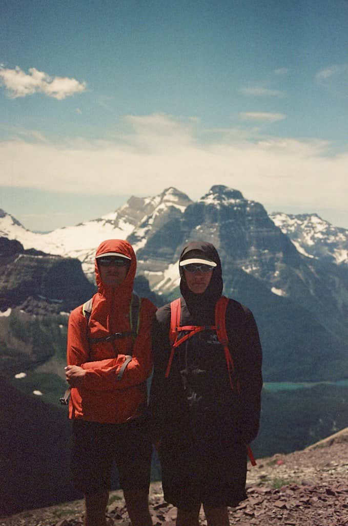 Aaron and his brother hiking on film